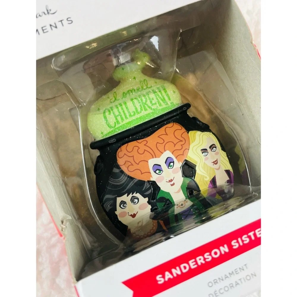 (NIB) HALLMARK • Disney Hocus Pocus Sanderson Sisters Cauldron Xmas Ornament - Picture 10 of 12